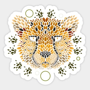 Cheetah Face Sticker